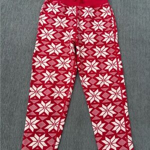 Hanna Andersson Red and White Snowflake Pajama Bottoms